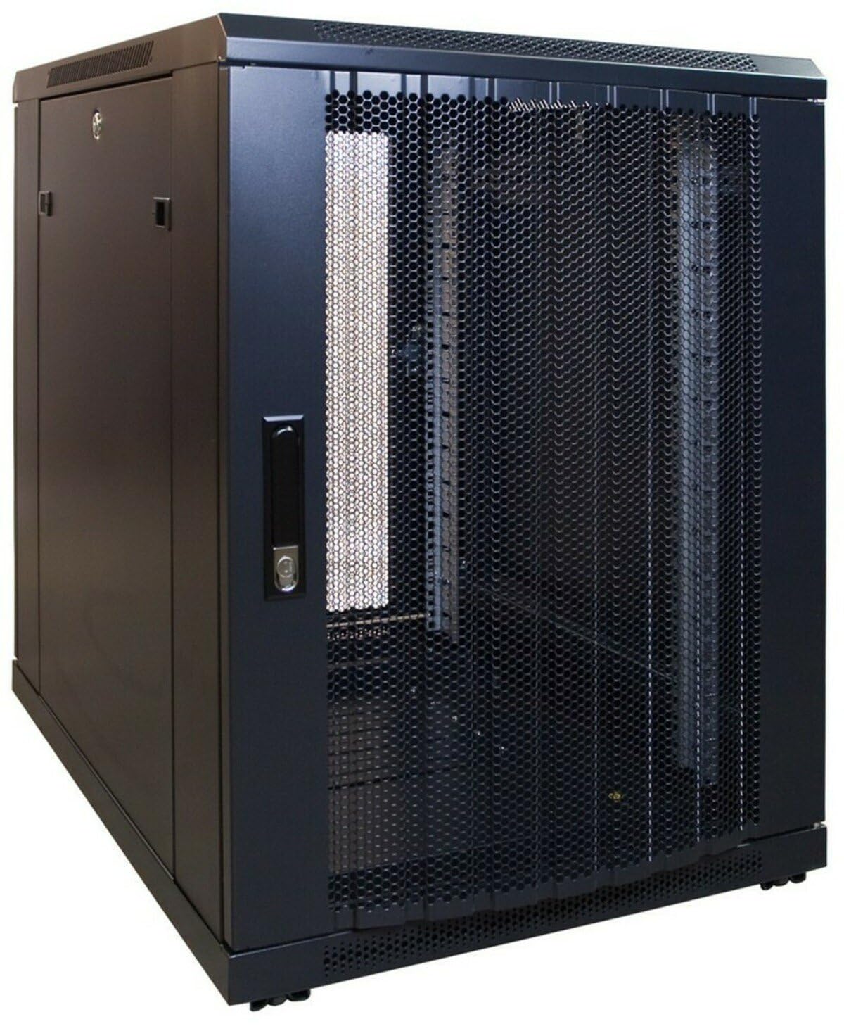 Mini Baie de Serveur 15U avec Porte perforée 600x600x860mm (LXPXH) - Noir