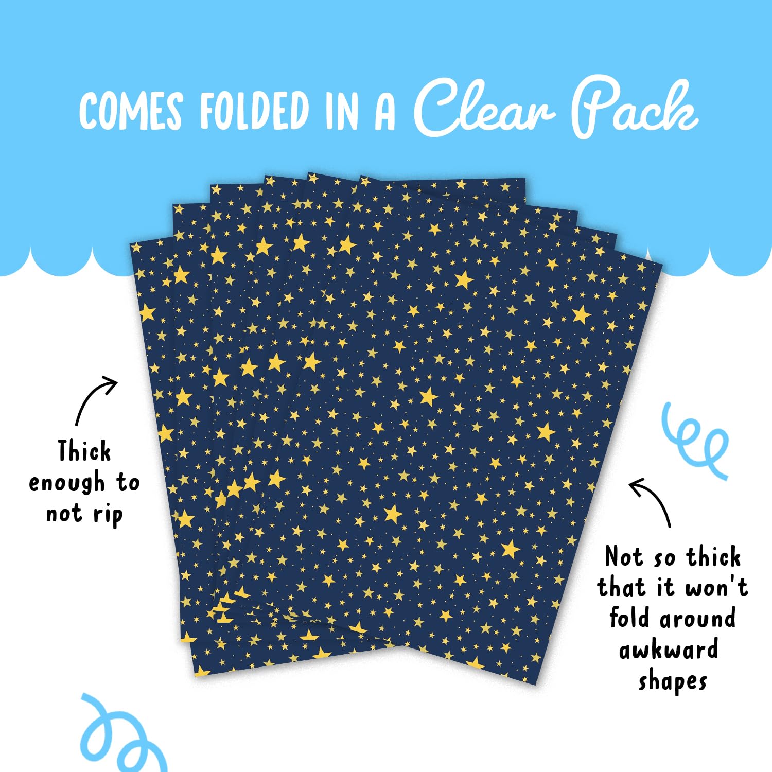 Carta Regalo Marmo Blu Navy | 6 Fogli 70x50 Cm | Con Adesivi | Riciclabile - Foto 7