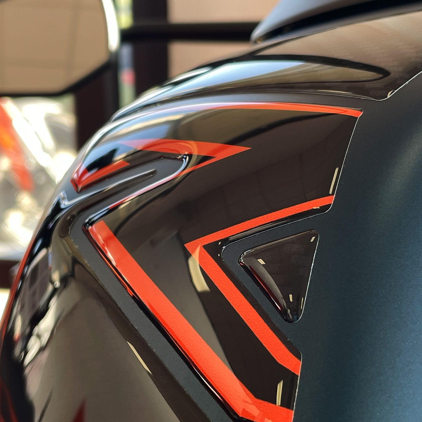Resin Bike Autocollant Moto Compatibles avec KTM 1290 Super Duke R 2022-2023. Protection de Réservoir Moto Contre Les Chocs et Les Éraflures. Autocollant 3D Résinés Made in Italy