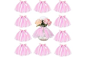 12 pcs Tutu Table Skirt Wine Bottle Cover Tulle Table Cloth