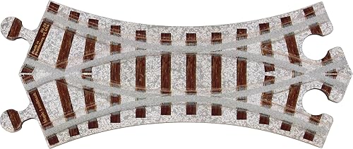 Pista de tren de madera - Cruce curvo - Fabricado en Estados Unidos