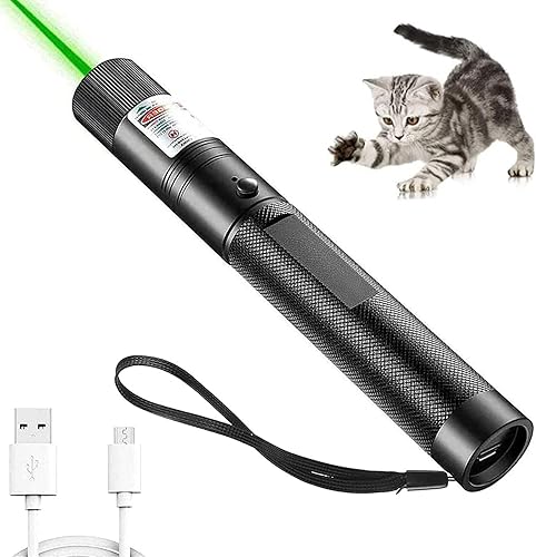 Haz puntero láser verde de largo alcance con carga USB, controles remotos de presentación para reuniones en interiores, presentación, juguetes