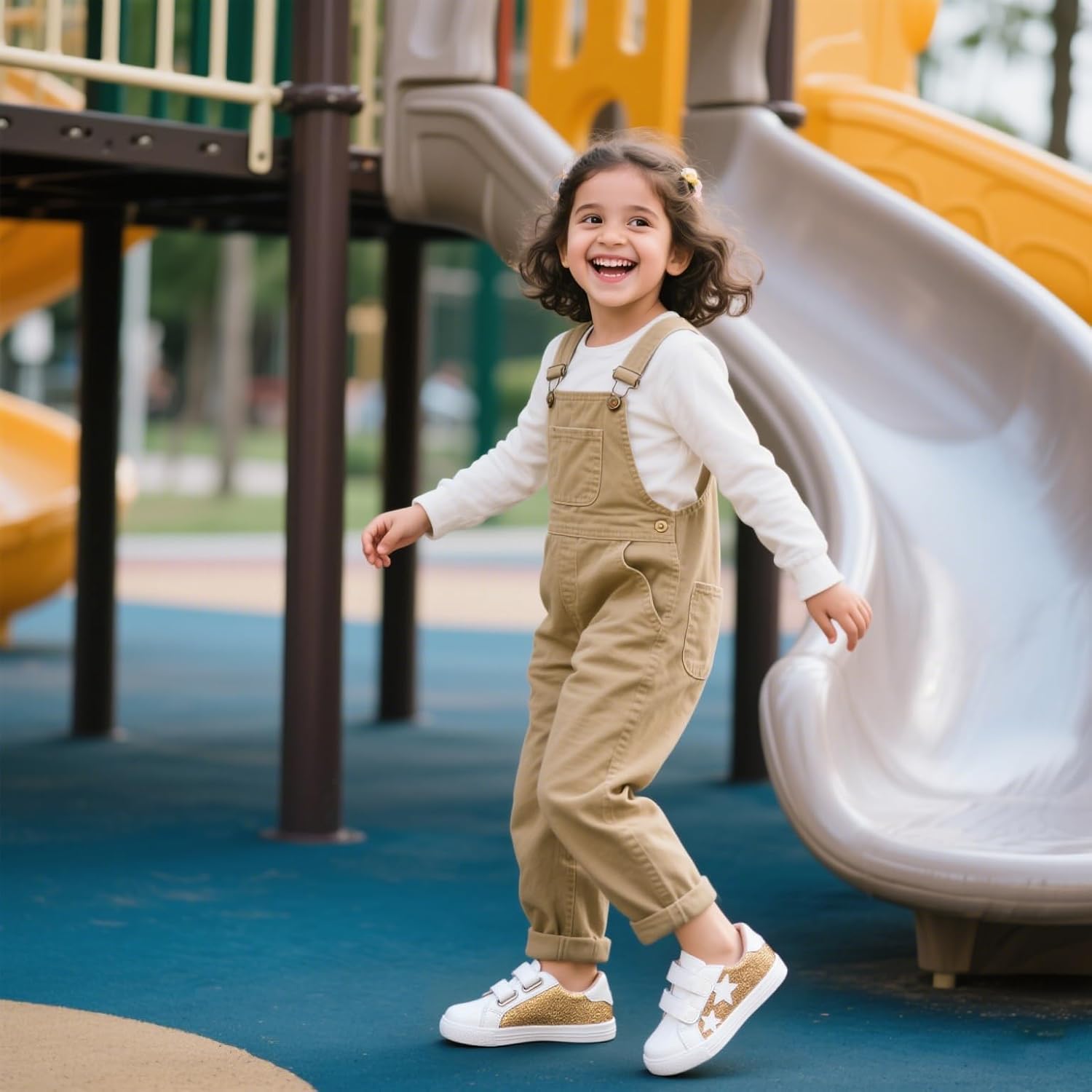 GINFIVE Toddler Girls Sneakers Little Girls Slip On Shoes School Sneakers Toddler - Image 2