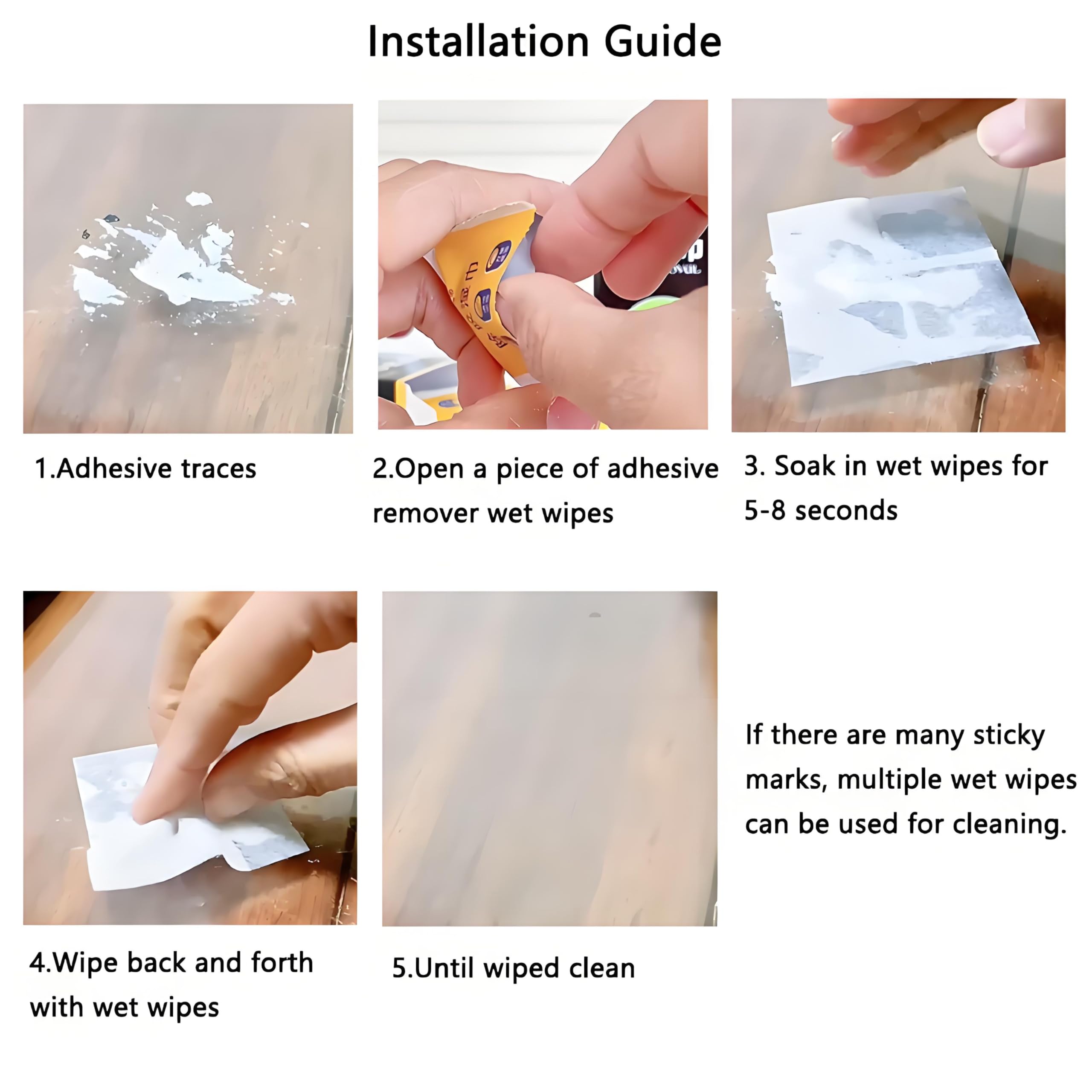 Clean Up Wipes, Adhesive Remover - 36 Count - Safely Removes Adhesive Residue, Rapidly Removes Labels, Car Stickers, Crayon, Foam Tape, Chewing Gum, Masking Tape, Marker Pen and Various Decals Yellow