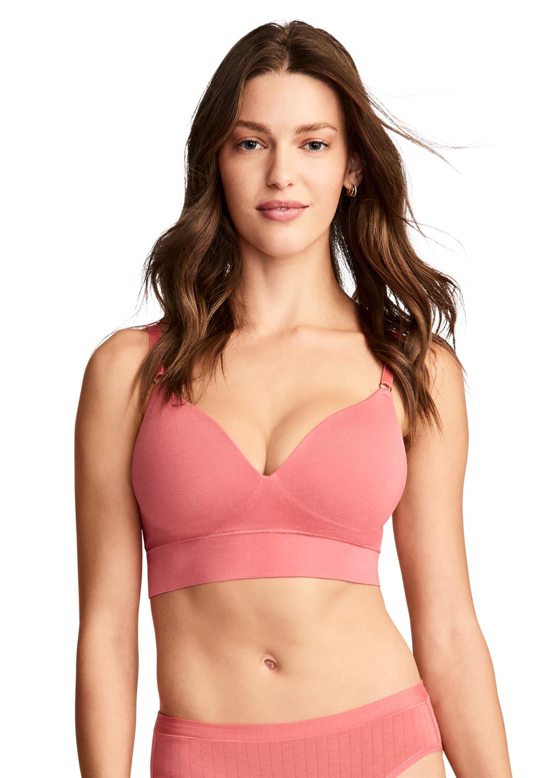 Jockey Women's Coral Pink Seamfree Comfort Bralette, 2XL