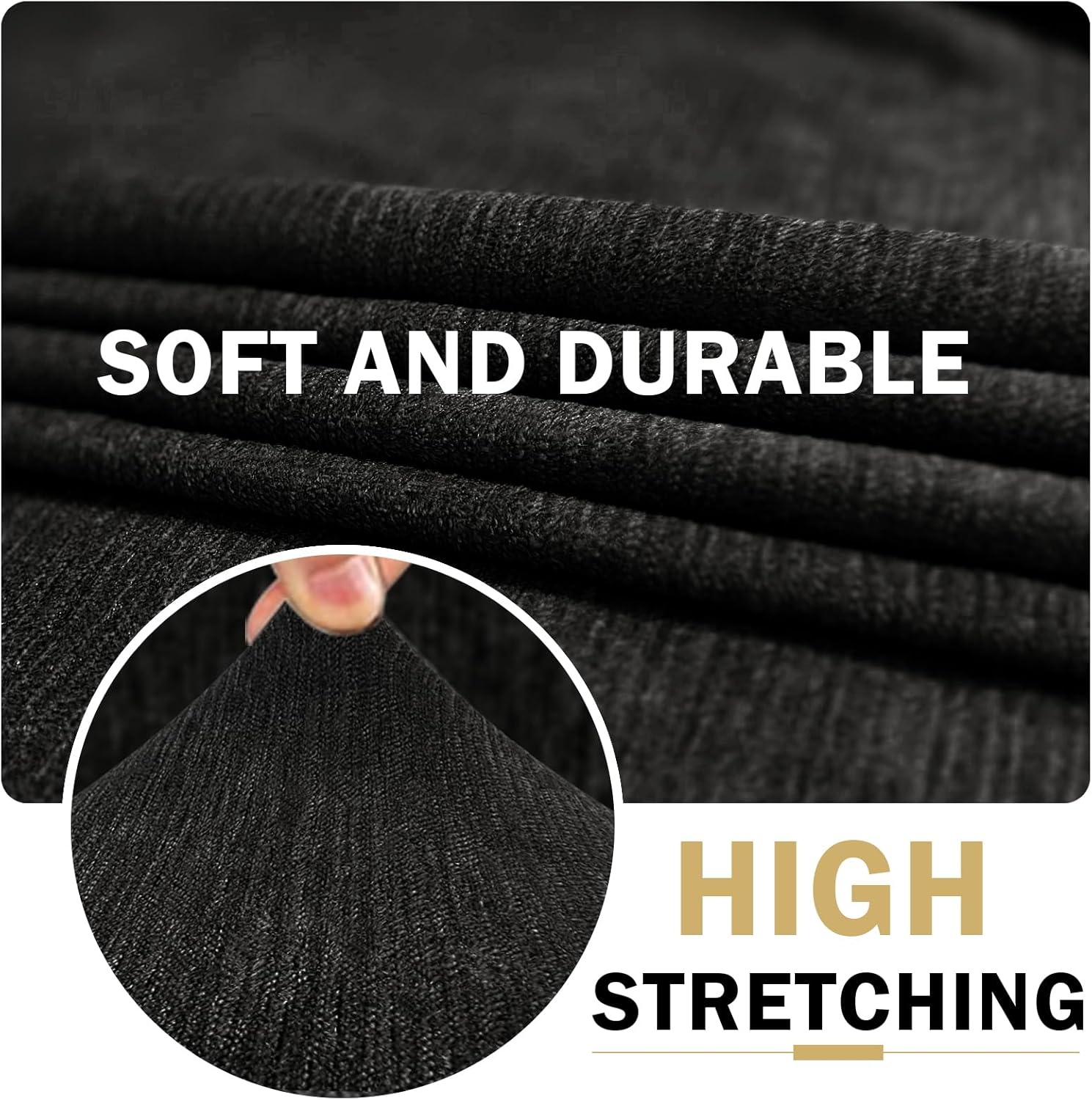 Waterproof RV Dinette Cushion Covers - Stretch Seat Slipcover, Washable RV Couch Cover Designed for Camper Car Bench (Loveseat 2 Backrest Cover & 2 Bench Cover, Black)