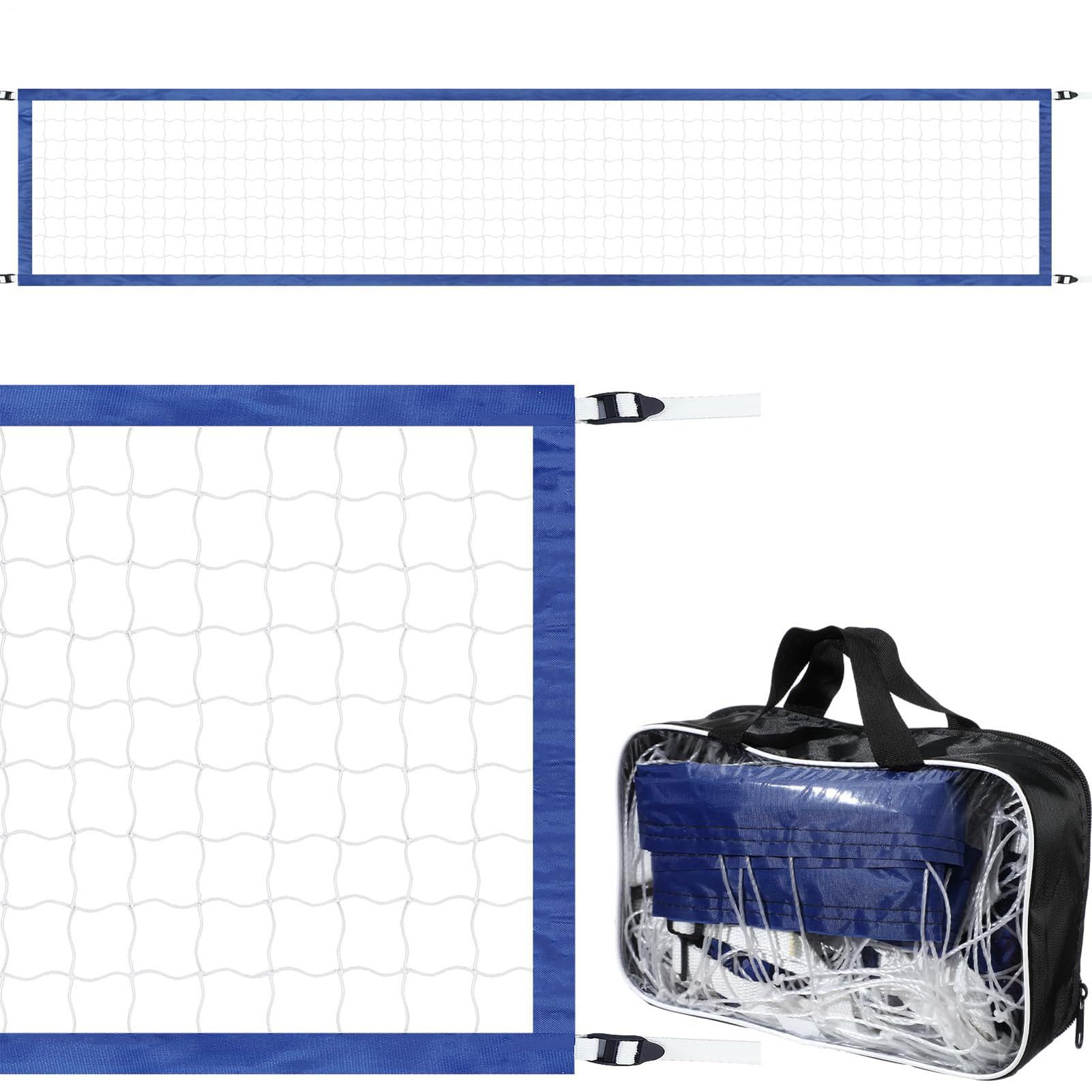 Filet de badminton – Filet de volleyball | Filet en nylon pliable | Filet de volleyball portable | Fournitures de piscine de rechange robustes pour arrière-cour