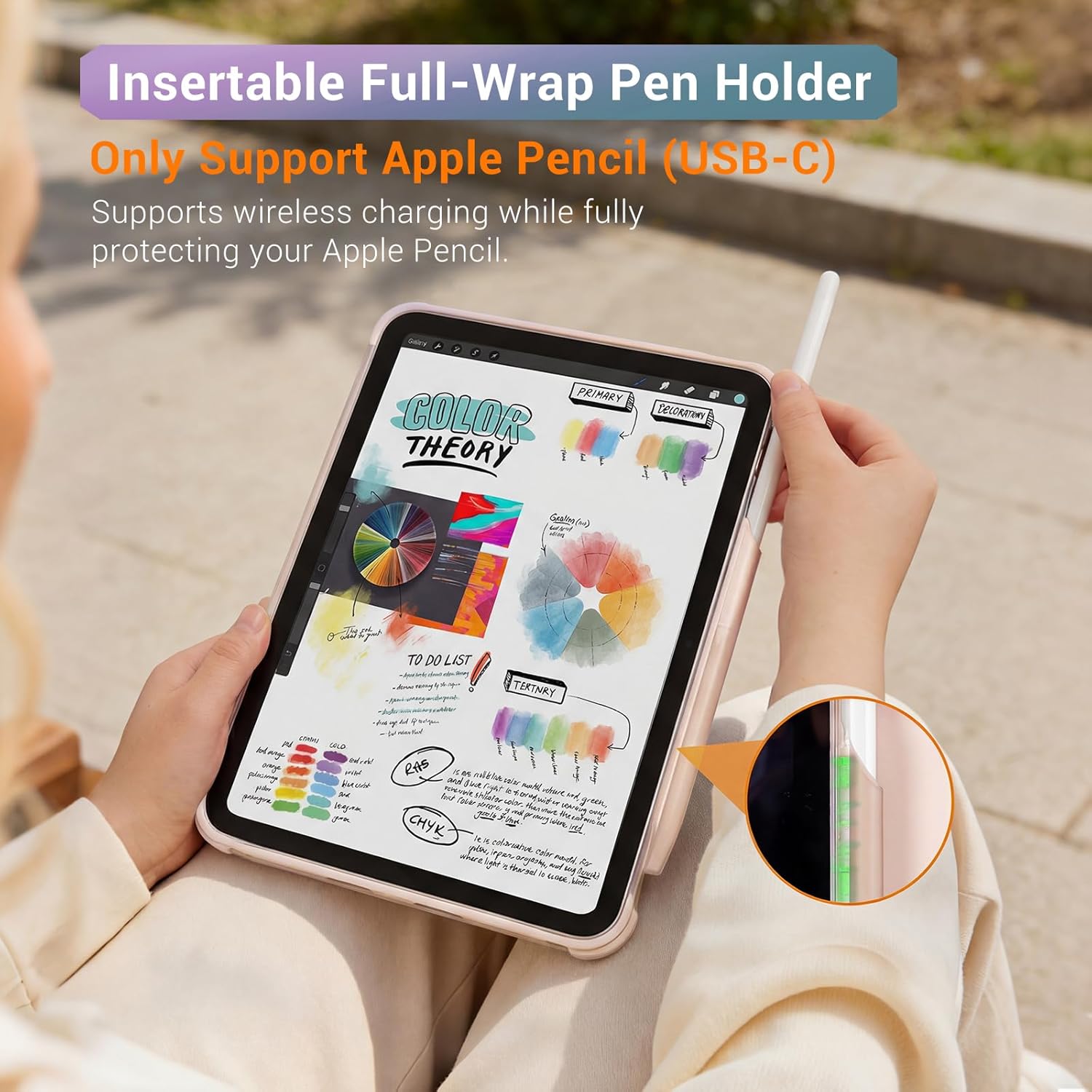 CoBak Case for iPad (A16) 11th Generation 11 Inch 2025, iPad 10th Generation 10.9 Inch 2022 - Protective Cover with Apple Pencil (USB-C) Holder, Multi-Angle Portrait Stand, Auto Wake/Sleep