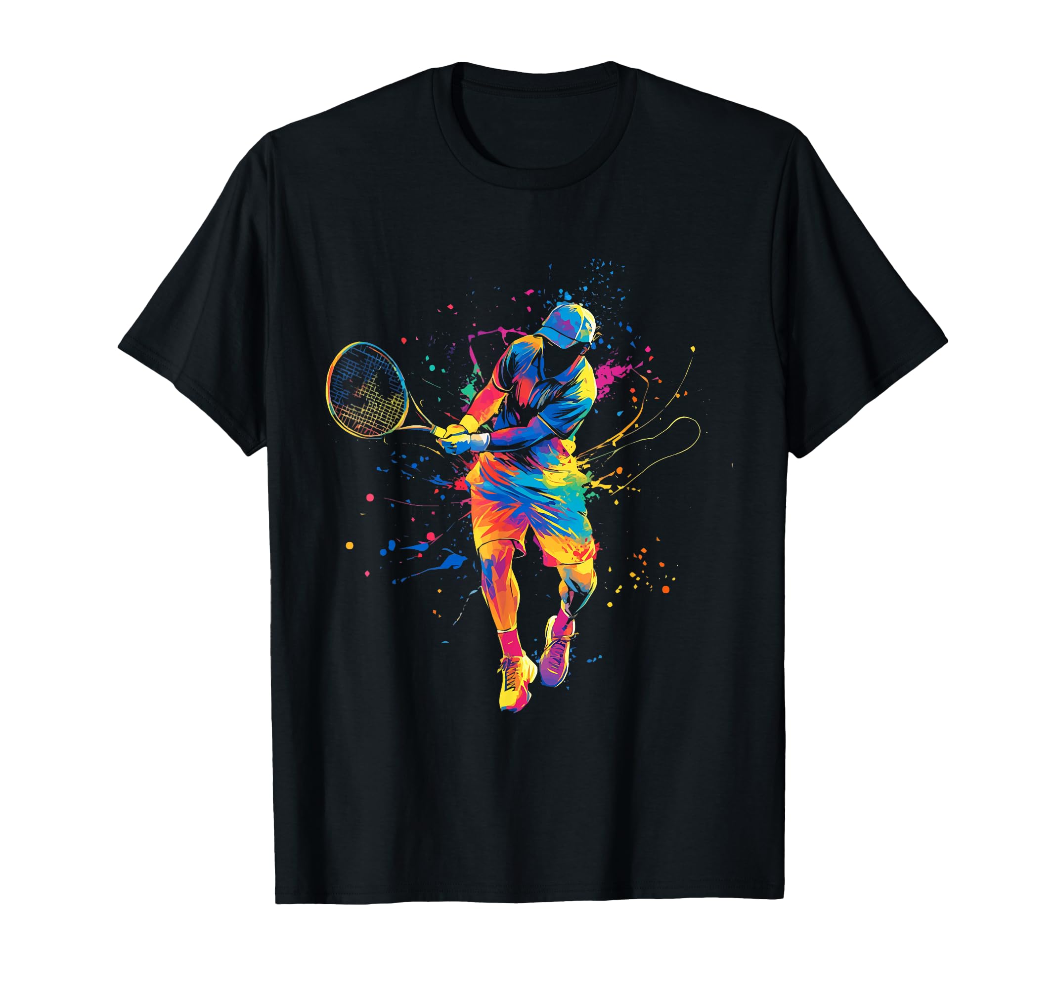 Exclusive Topspin Ace Paint Splash Court Sports T-Shirt (Style 4)