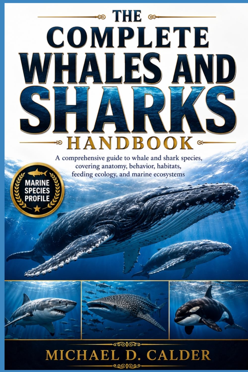 THE COMPLETE WHALES AND SHARKS HANDBOOK: A comprehensive guide to whale and shark species, covering anatomy, behavior, habitats, feeding ecology, and marine ecosystems