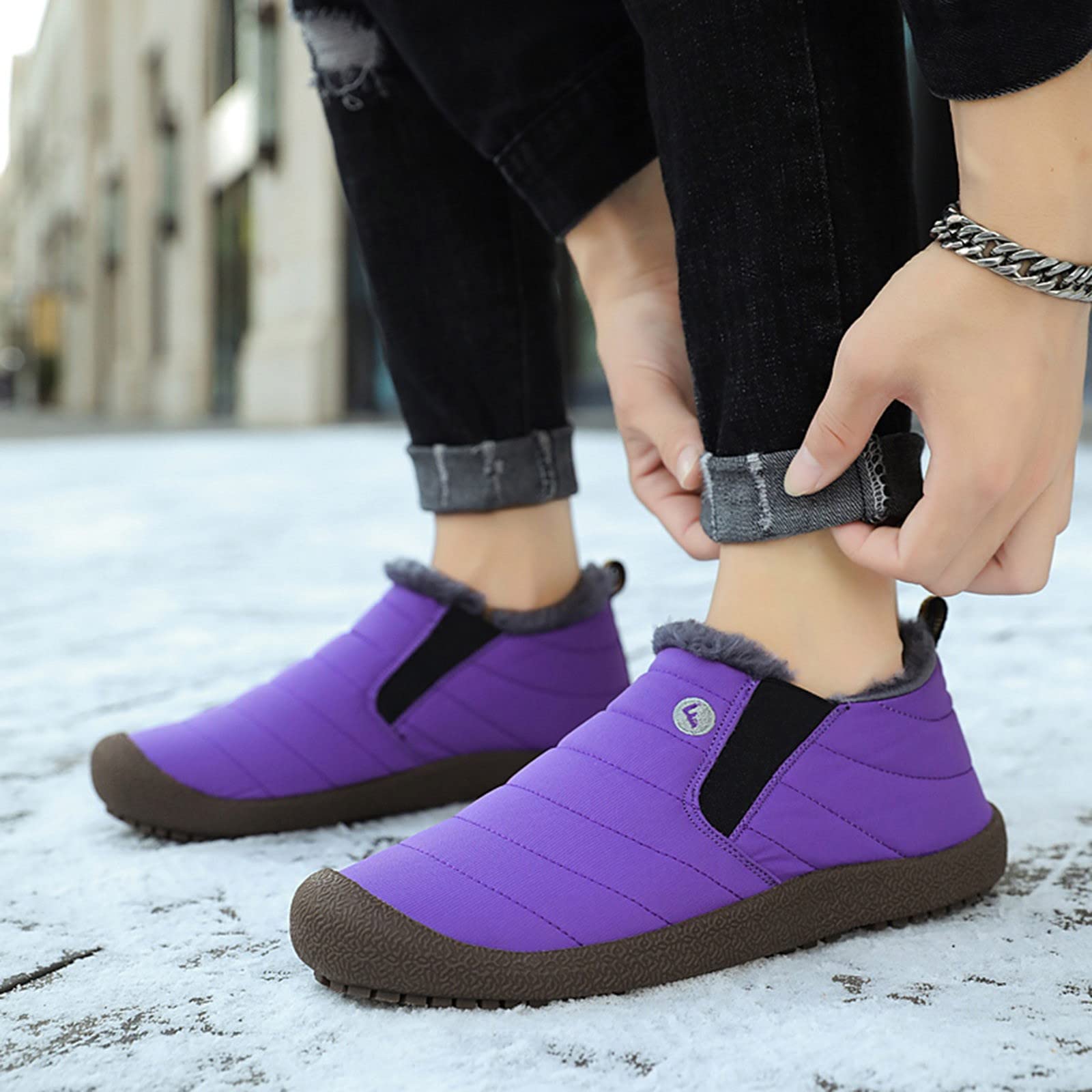 Botas de nieve para hombre con forro polar, 40-45 Eu, botas de nieve