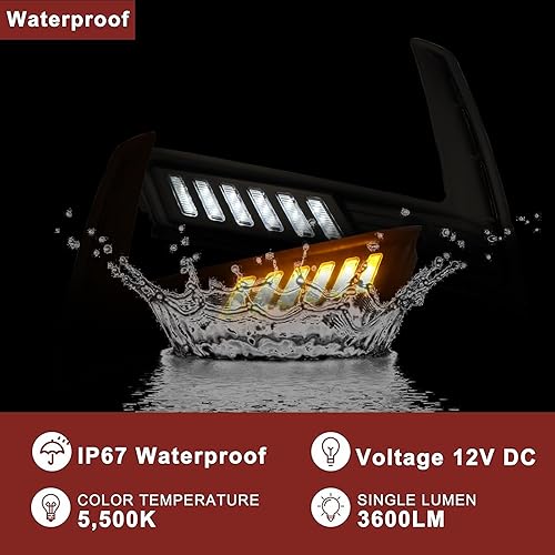 Miniatura 5 de BINQIGOO Luz antiniebla LED para parachoques delantero compatible con Honda CR-V CRV 2023 2024, luces de circulación diurna, lámpara de repuesto