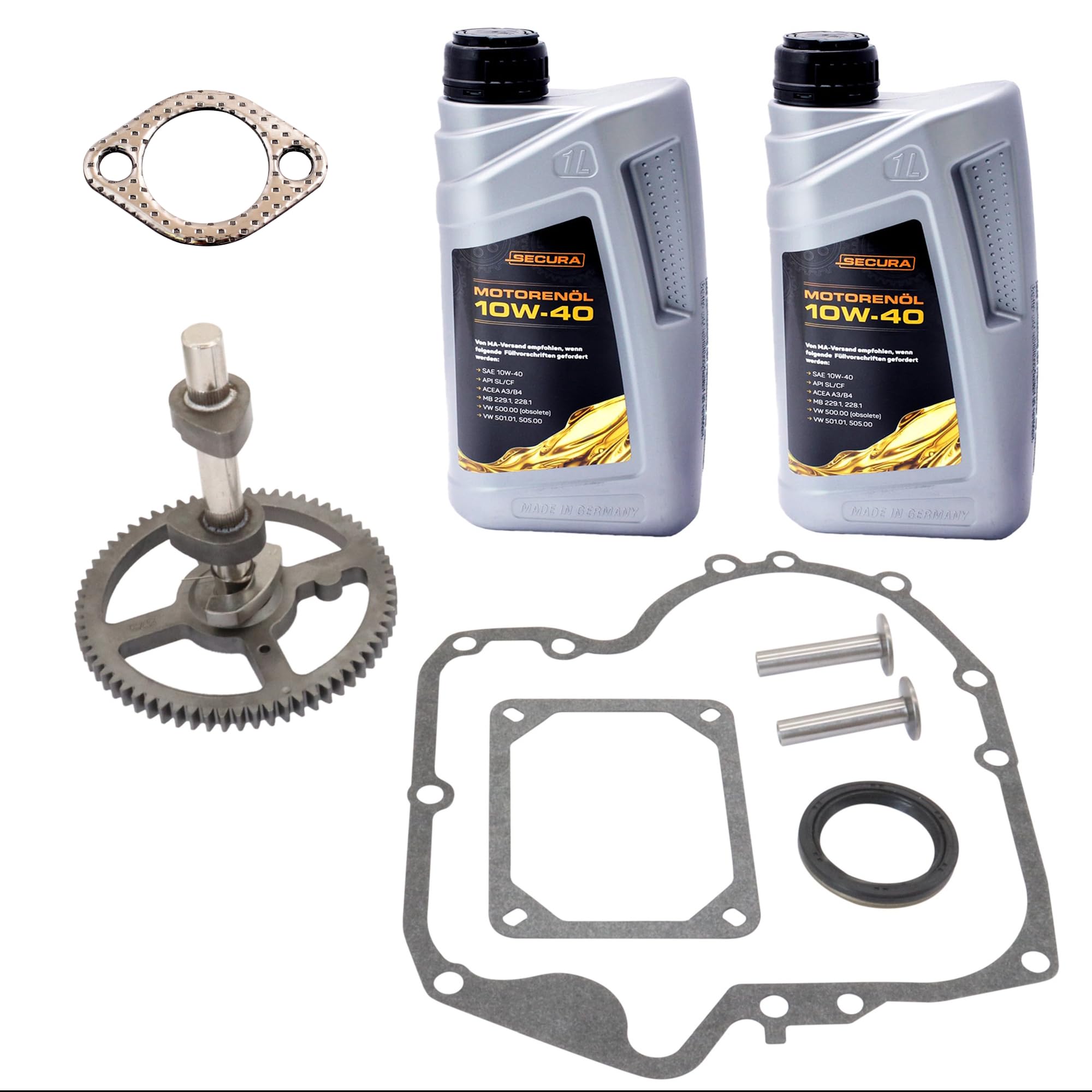 SECURA Nockenwelle inkl. Dichtung + Öl kompatibel mit Briggs & Stratton 31R577 Motor
