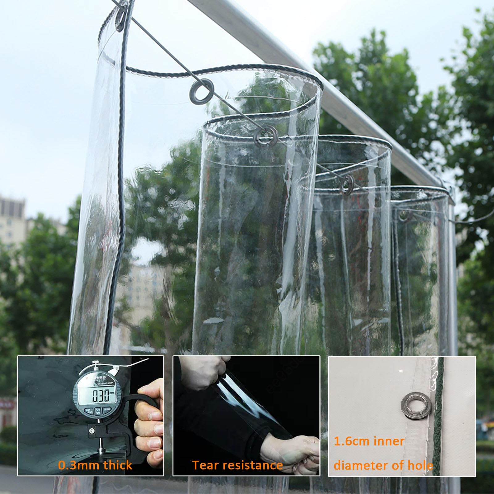 Amazon.com: Clear Waterproof Tarpaulin Side Panels,Heavy Duty