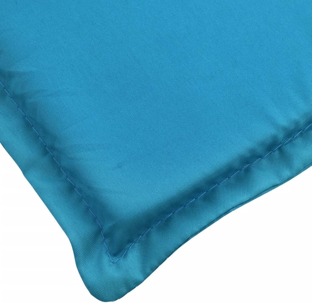 vidaXL Sun Lounger Cushion - Outdoor/Indoor Use - Soft Foam Fiber Filling - Water, Dirt and Wrinkle- Oxford Fabric - Blue 78.7x19.7x1.2 inches