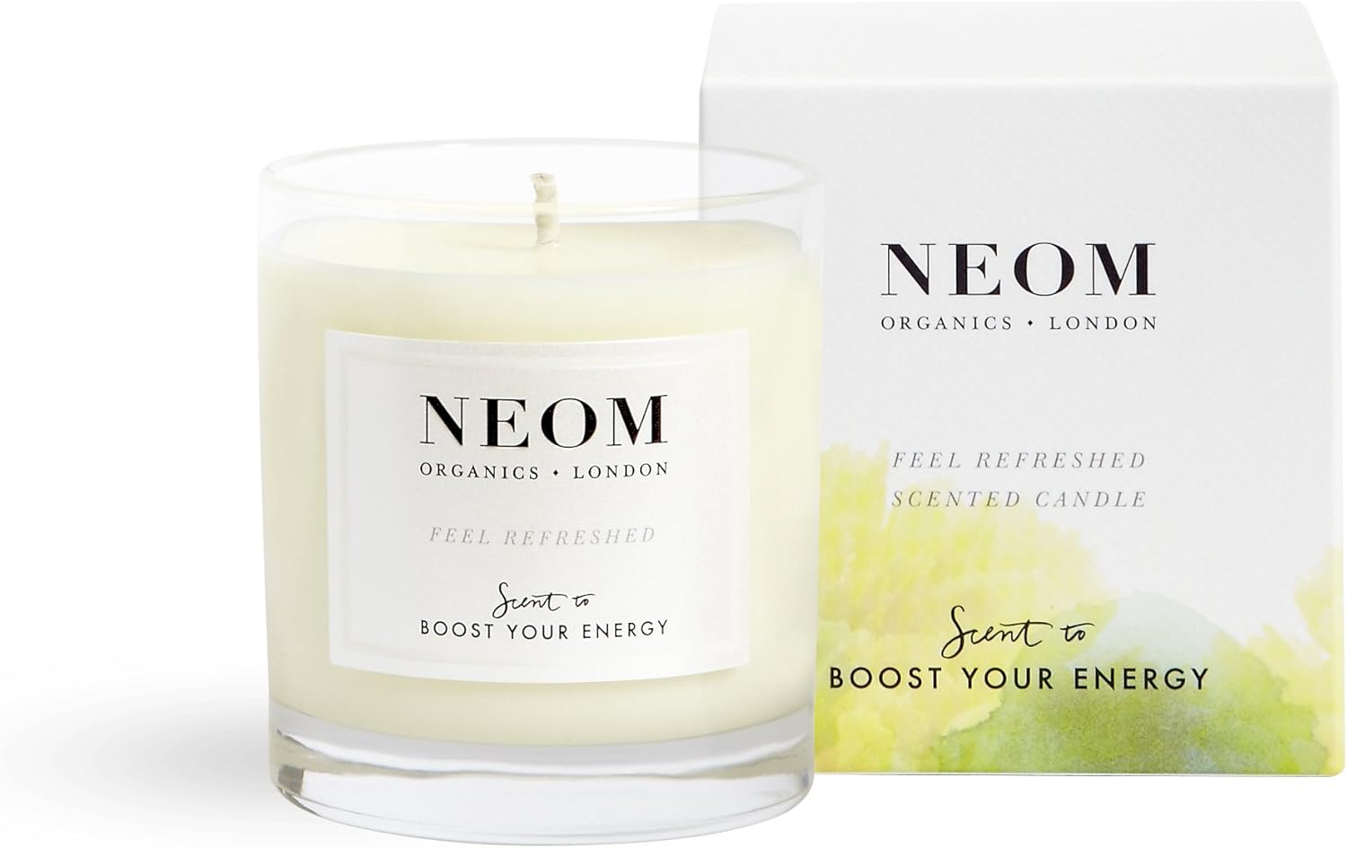 NEOM Feel Refreshed Scented Candle, 1 Wick Lemon & Basil