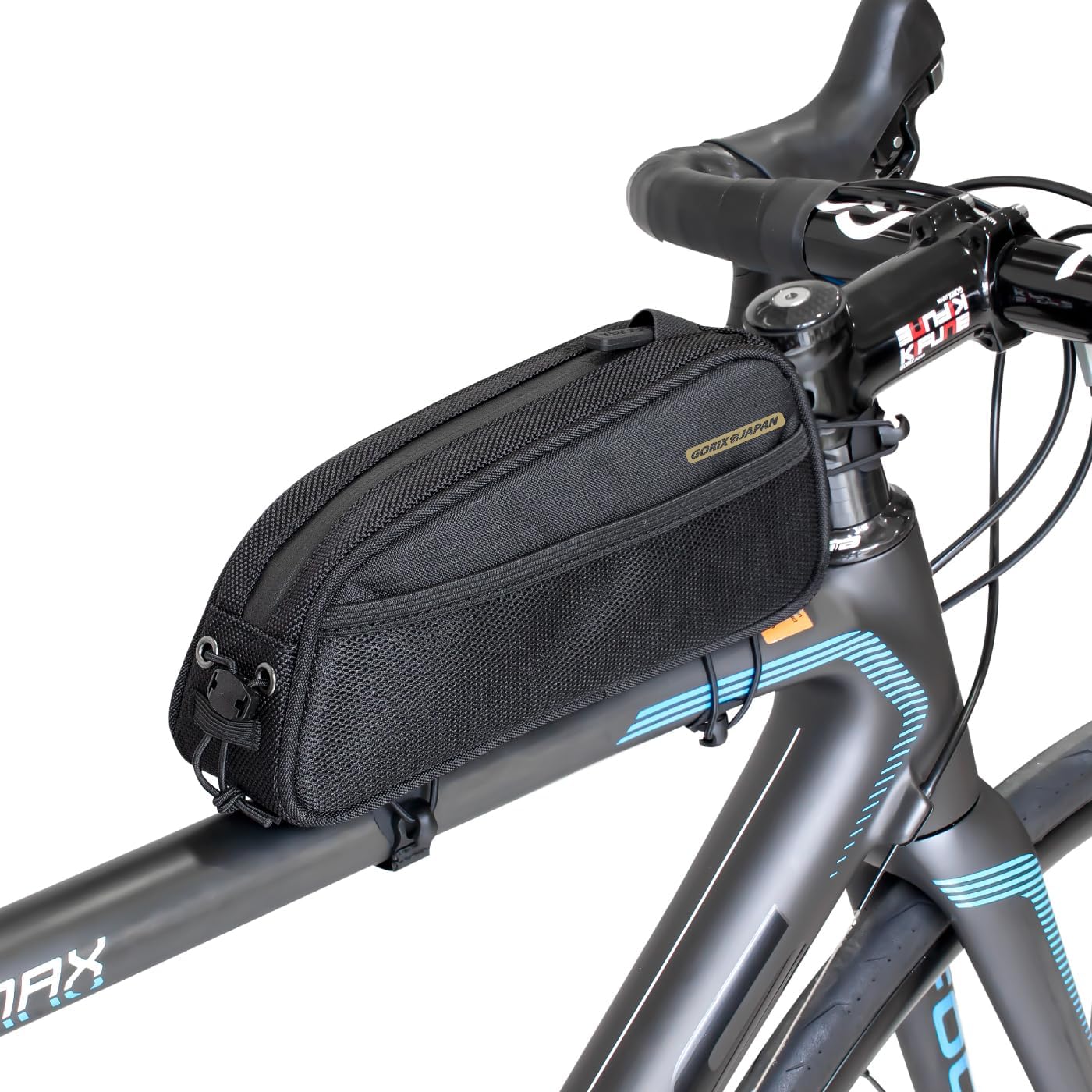 GORIX Bike Top Tube Bag Waterproof Cable Hole Quick Type Road Bike Frame Bag