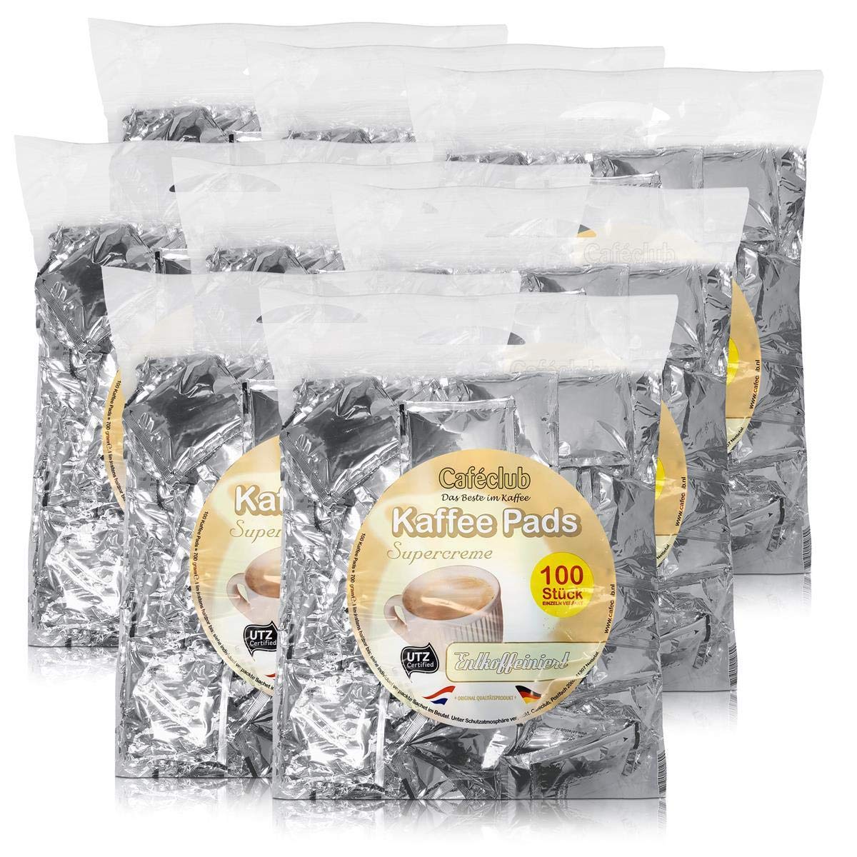 Cafeclub Supercreme Megabeutel Entkoffeiniert KaffeePads 8x100 Stuck