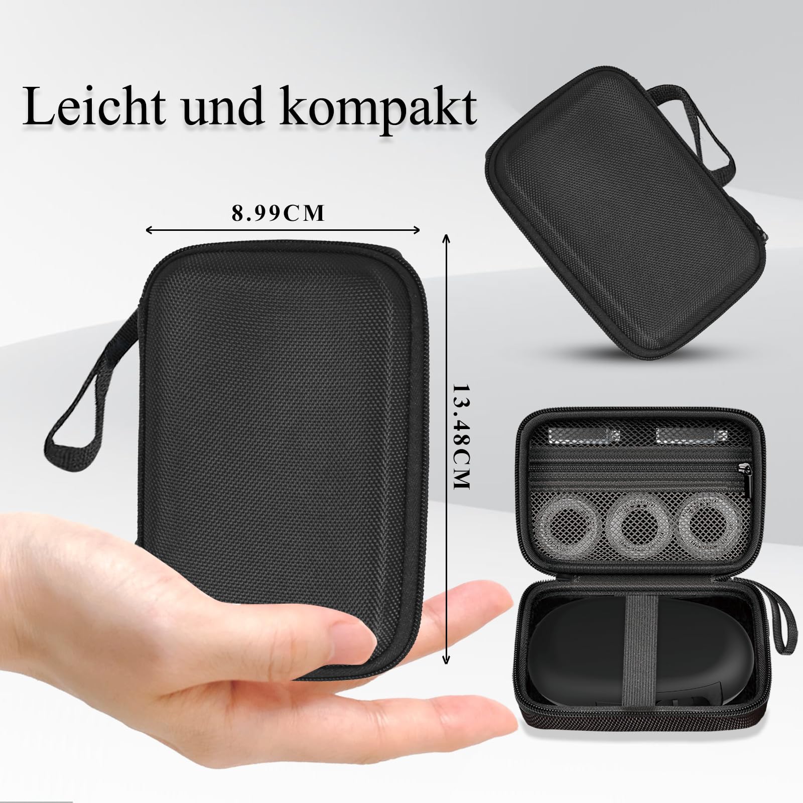Torba kompatybilna z SUPVAN E10/E16, do urządzenia do opisywania Nelko | P21/prt/NIIMBOT D110/Pristar P15 drukarka etykiet Mini Bluetooth urządzenie ręczne drukarka etykiet (tylko torba) - czarna