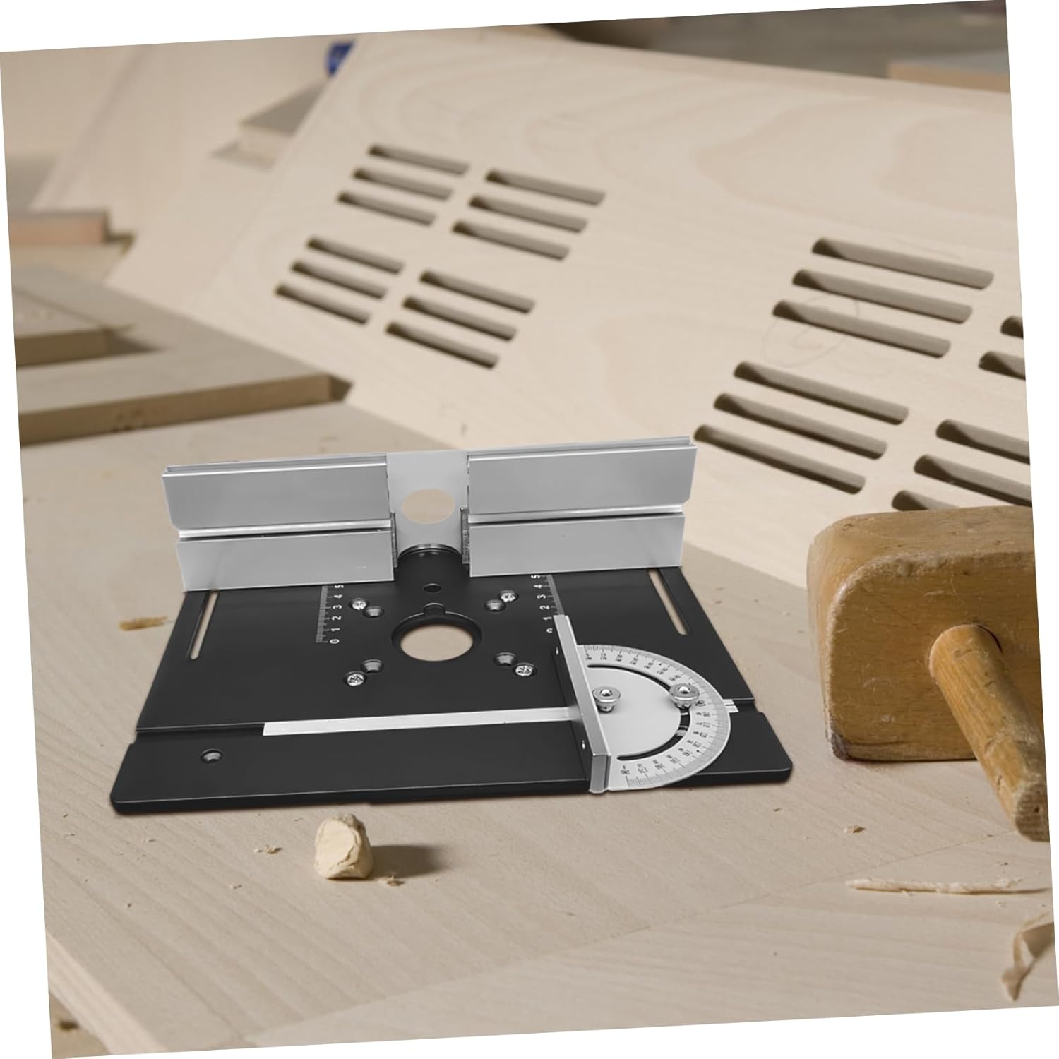 YARNOW 1set Router Table Insert Plate Set Aluminum Alloy for Woodworking Precise Machining Easy Installation Versatile Use for Trimming and Milling Tasks Compact Kit