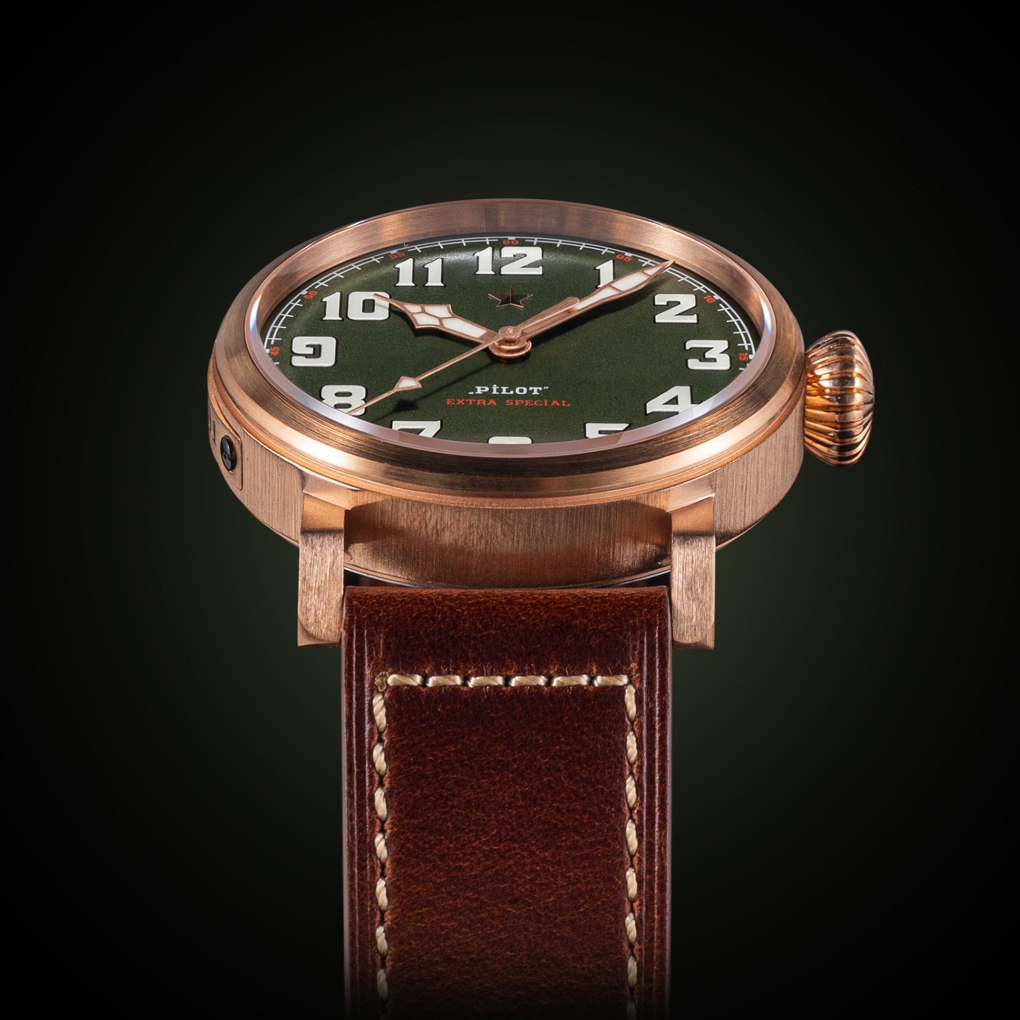 SUGESS ST2130 - Relojes automáticos de bronce sólido de 42 mm para hombre