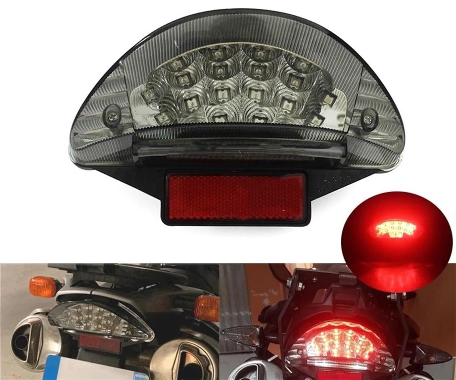Feux Arrière Freinage Moto Feu Arrière De Moto LED Accessoires Indicateur Clignotants Feux Jour