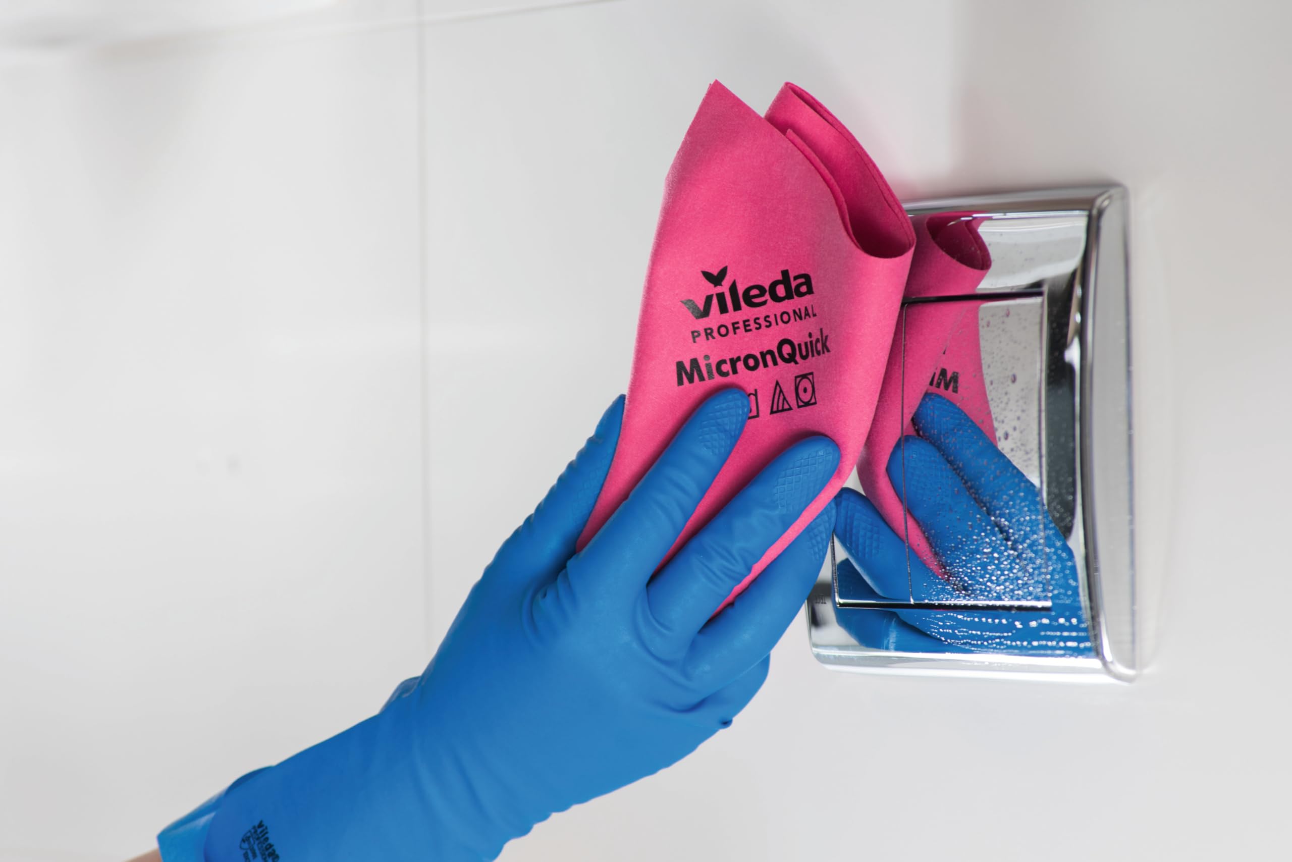 Vileda Professional,Mikrofasertuch recycelt r-MicronQuick,Rot,5 STK
