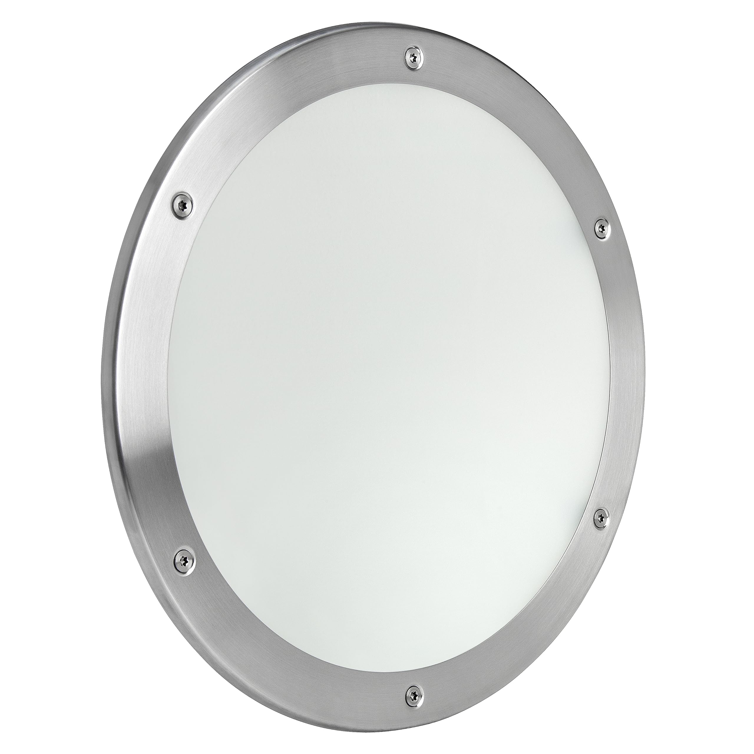 MLS Porthole B5000, Stainless Steel Door Window, VSG Glass, Single-Sided Installation on Door Leaf, No Cutting Out, Visible Screws on One Side, 1 Piece, 1 Ring Ø 250 mm, Matte Glass