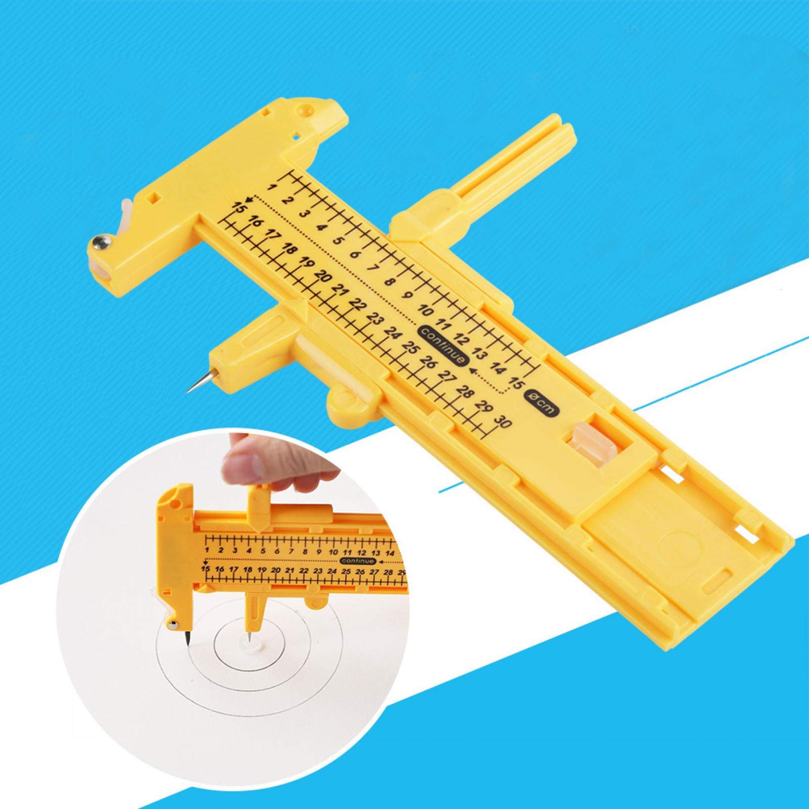 Taglierina Circolare A Compasso Di Precisione - Diametro Regolabile 1-15cm, Per Carta, Cartone E Plastica, Con Lame Di Ricambio - Foto 13