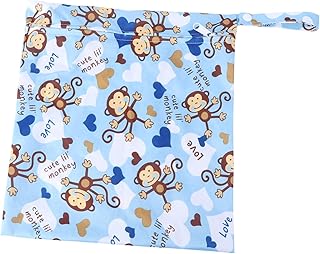 ibasenice 2 Pçs Sacos De Fraldas Do Bebê Saco De Fraldas Do Bebê Saco De Fraldas Lavável Saco De Fraldas Do Bebê Molhado Seco Saco De Fraldas Saco De Fraldas De Pano Do Bebê Zíper