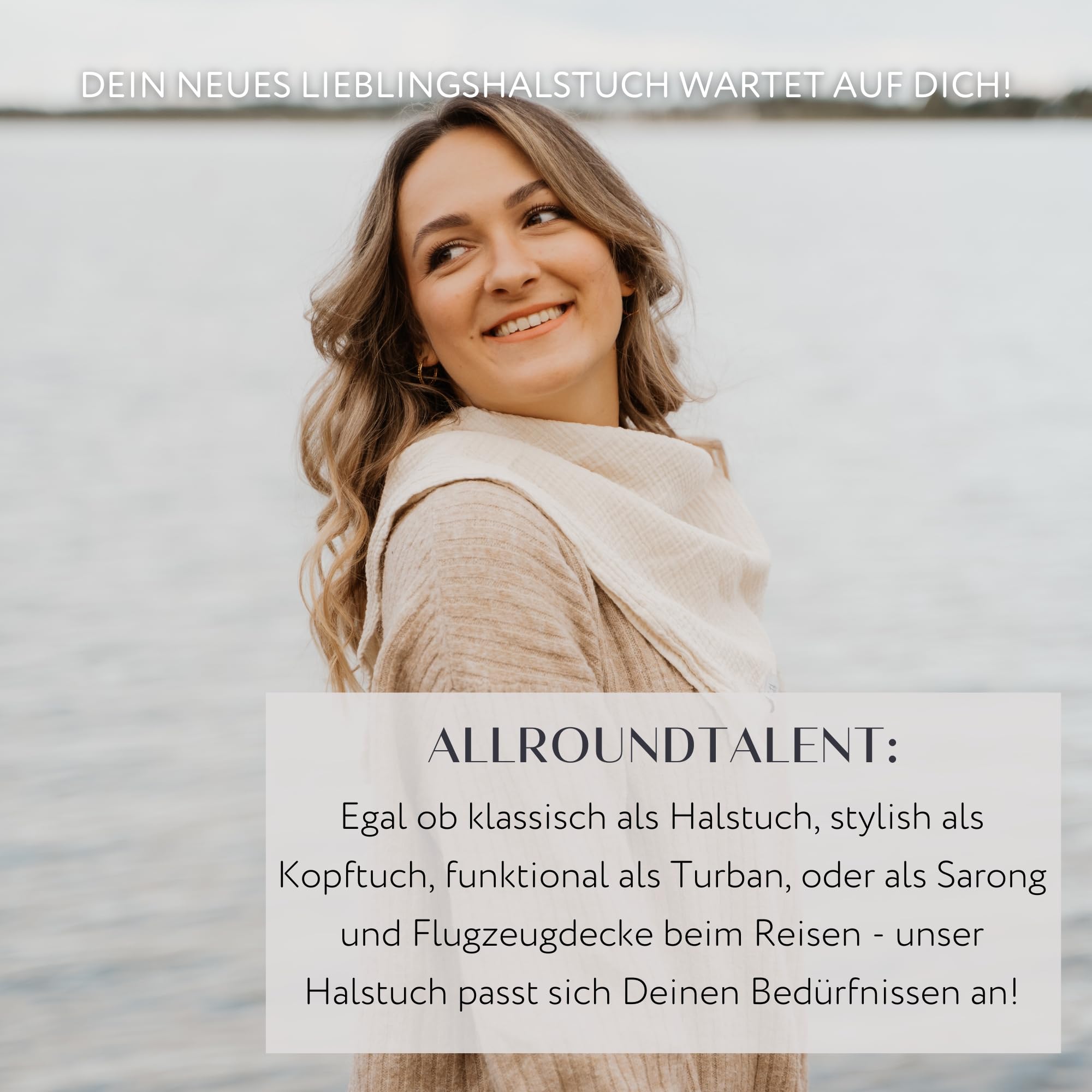 Neu hutch&putch Musselin-Halstuch Unisex 135cmx135cm - Dreieckstuch Erwachsene aus Bio Baumwolle - Schal für Erwachsene - weiches Musselin Halstuch