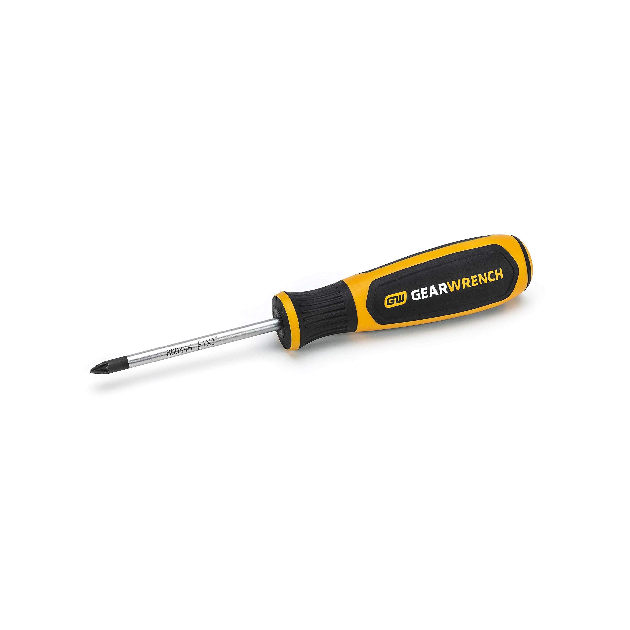 GEARWRENCH #1 x 3" Pozidriv Dual Material Screwdriver - 80044H, Black
