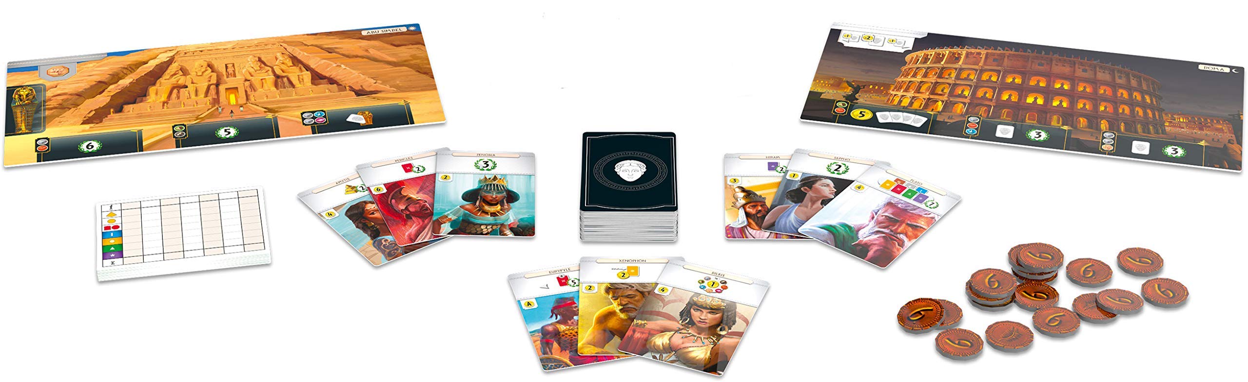 Asmodee 7 Wonders Edifices Espansione, Gioco di Civiltà Vincitore di vari premi, Gioco da tavolo a partire da 10 anni, da 3 a 7 giocatori, Nuova edizione, 30 minuti per partita, spagnolo