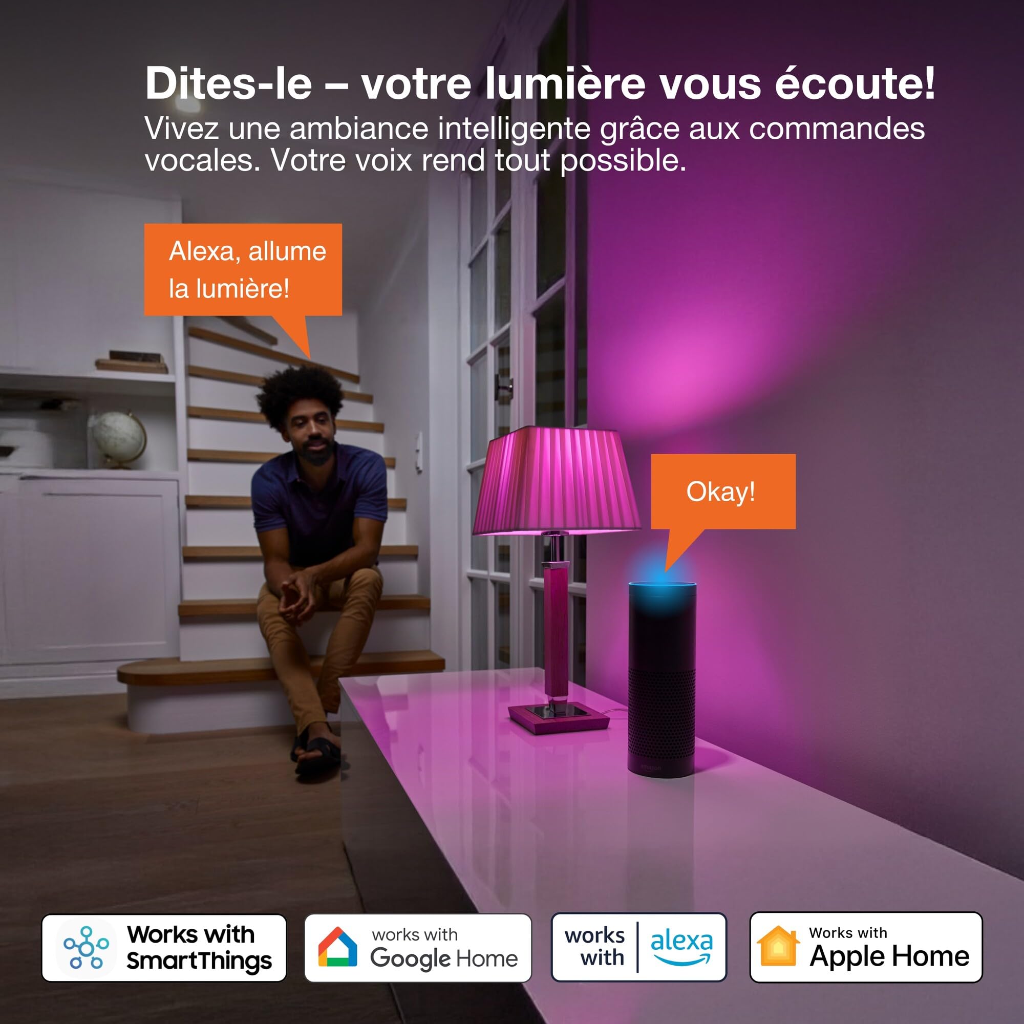 Osram SMART+ Spot LED RGB PAR15 (lot de 5, GU10, 5W) – RGB + blanc chaud à froid – contrôle intelligent – Matter via Wi-Fi – Alexa, Google, Apple | , Lot de 5 ampoules LED, 50 Millimetres de diamètre, 2 0000 heures