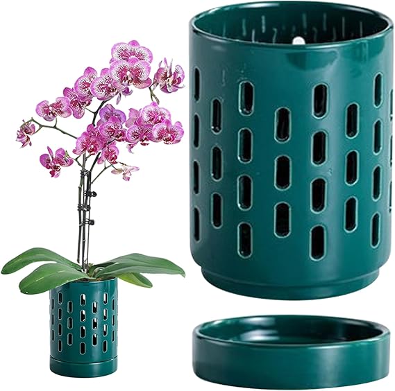 NASSMOSSE Vaso de Cerâmica Vazado para Orquídeas