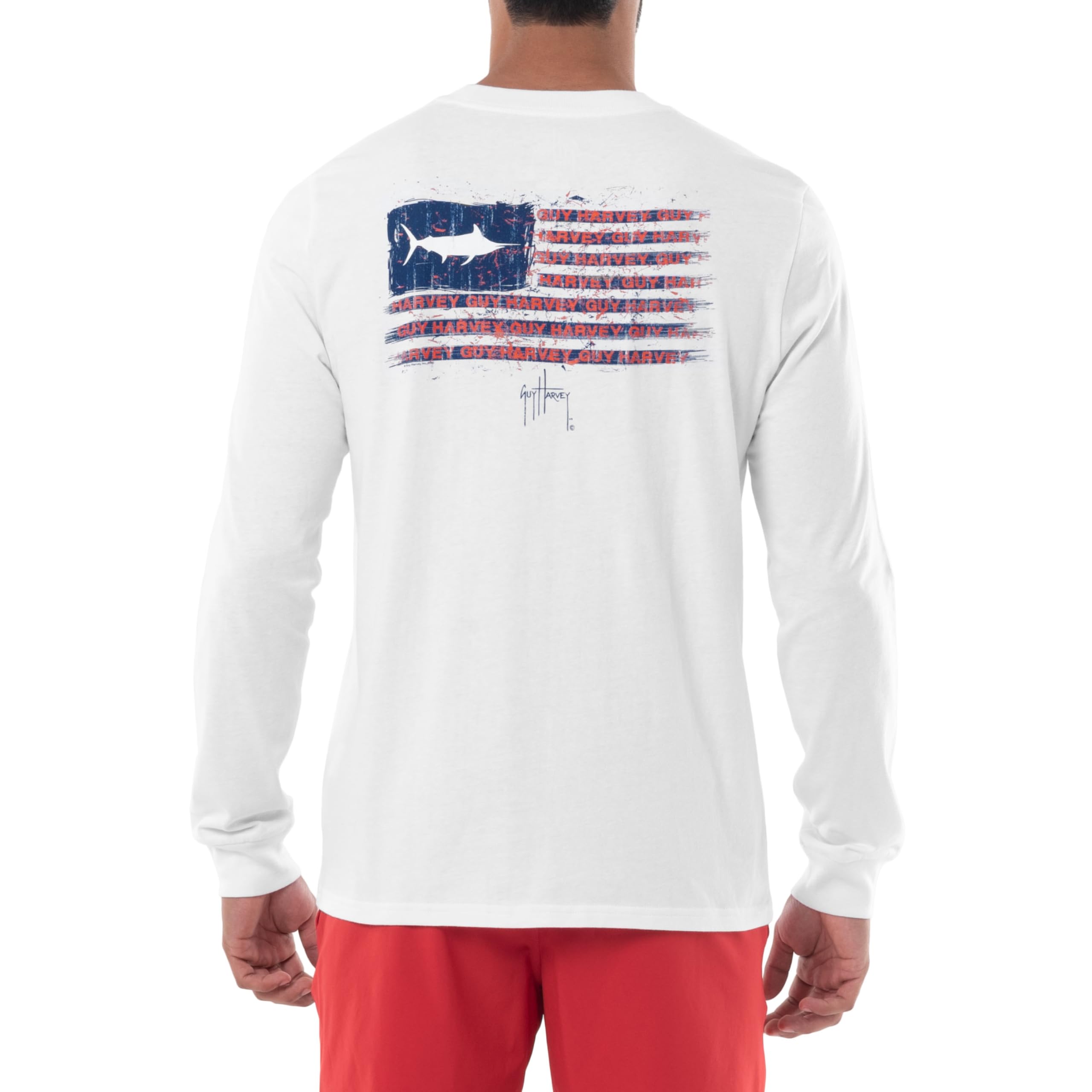 Guy Harvey Men’s Long Sleeve OG Cotton Graphic T-Shirt