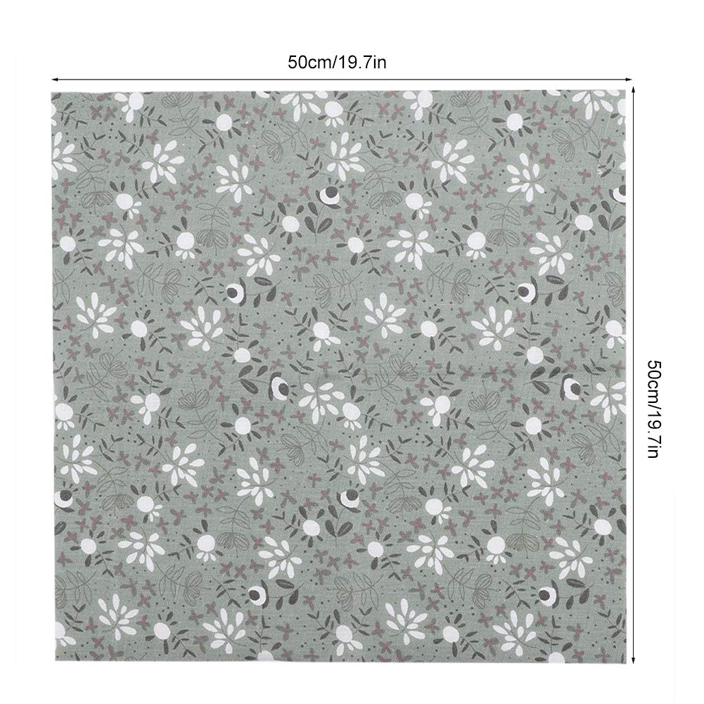 7pcs Cotton Fabric DIY Assorted Pre Cut Bedding Suite Quarters Bundle Quilt Dormitory Set(Grey 50 x 50cm)