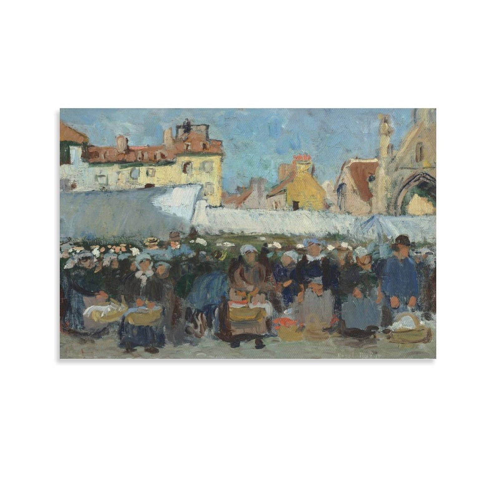 KLAGCBDF Raoul Dufy Jour De Marché À Falaise Canvas Art Poster And Wall Art Picture Print Modern Family Decor Posters 20x30inch(50x75cm)