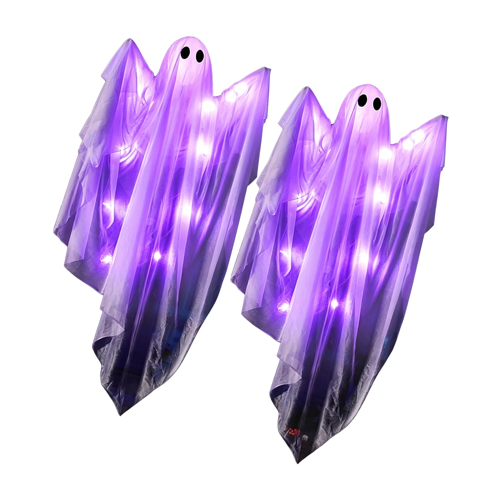 ZEPFJHE Eerie Illuminated White Specter Yard Decoration LED Lighted Hanging Ornament for Themed Parties LED Light Up Manifestation Ornament