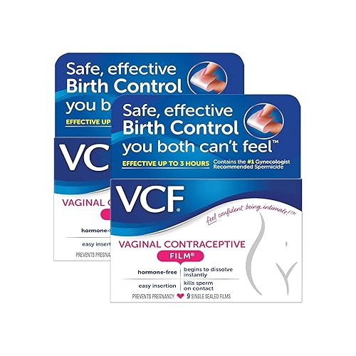 VCF Vaginal Contraceptive Film with Spermicide, 2 Boxes of 9