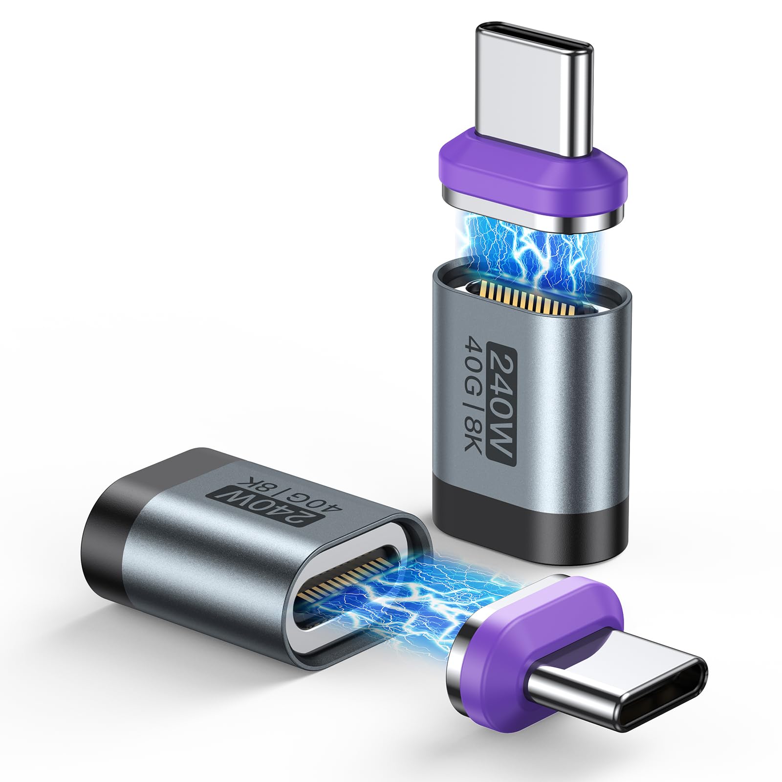 Adattatore Magnetico USB C 240W VAFOTON - Ricarica Rapida PD, 540&deg; Rotazione, Per MacBook E Dispositivi USB C