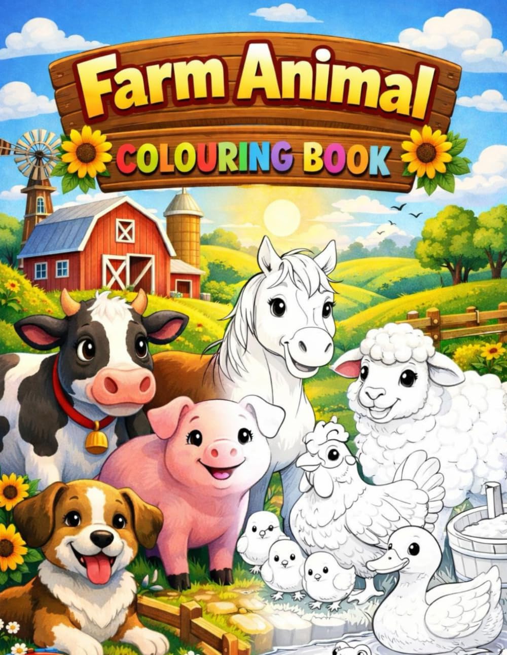 Farm animals Colouring book