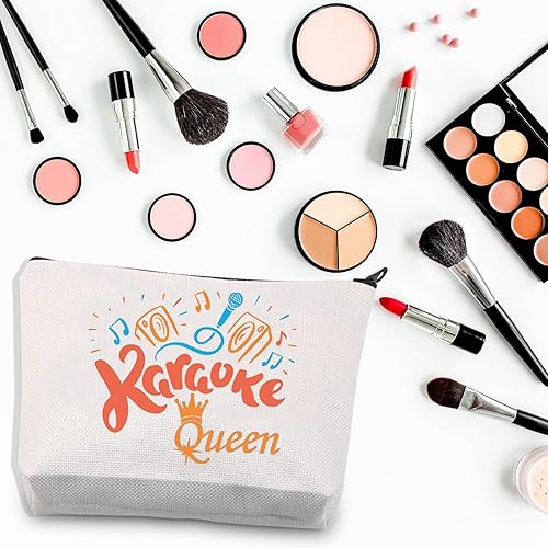 Miniatura 3 de BDPWSS Karaoke Queen Bolsa de maquillaje para amantes del karaoke, regalo de noche de karaoke, regalo divertido para cantar, regalo para fanáticos