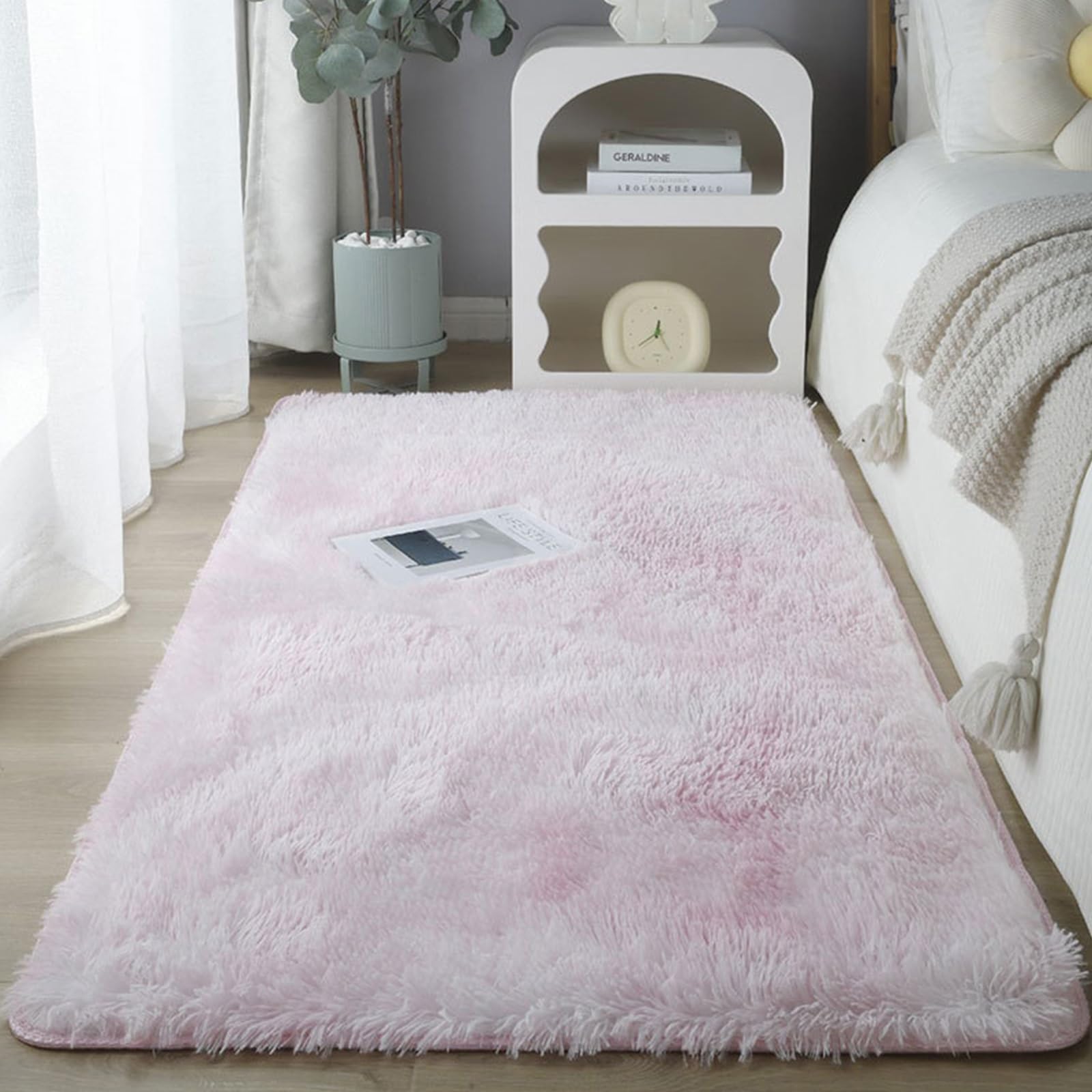 Tapis de salon shaggy rose clair transformez votre chambre en cocon doux