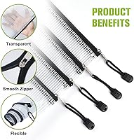 Vista 7 de Bolsa de malla con cremallera, 6 bolsas de malla de plástico impermeable con cremallera, bolsa de documentos tamaño A3, bolsas de archivos