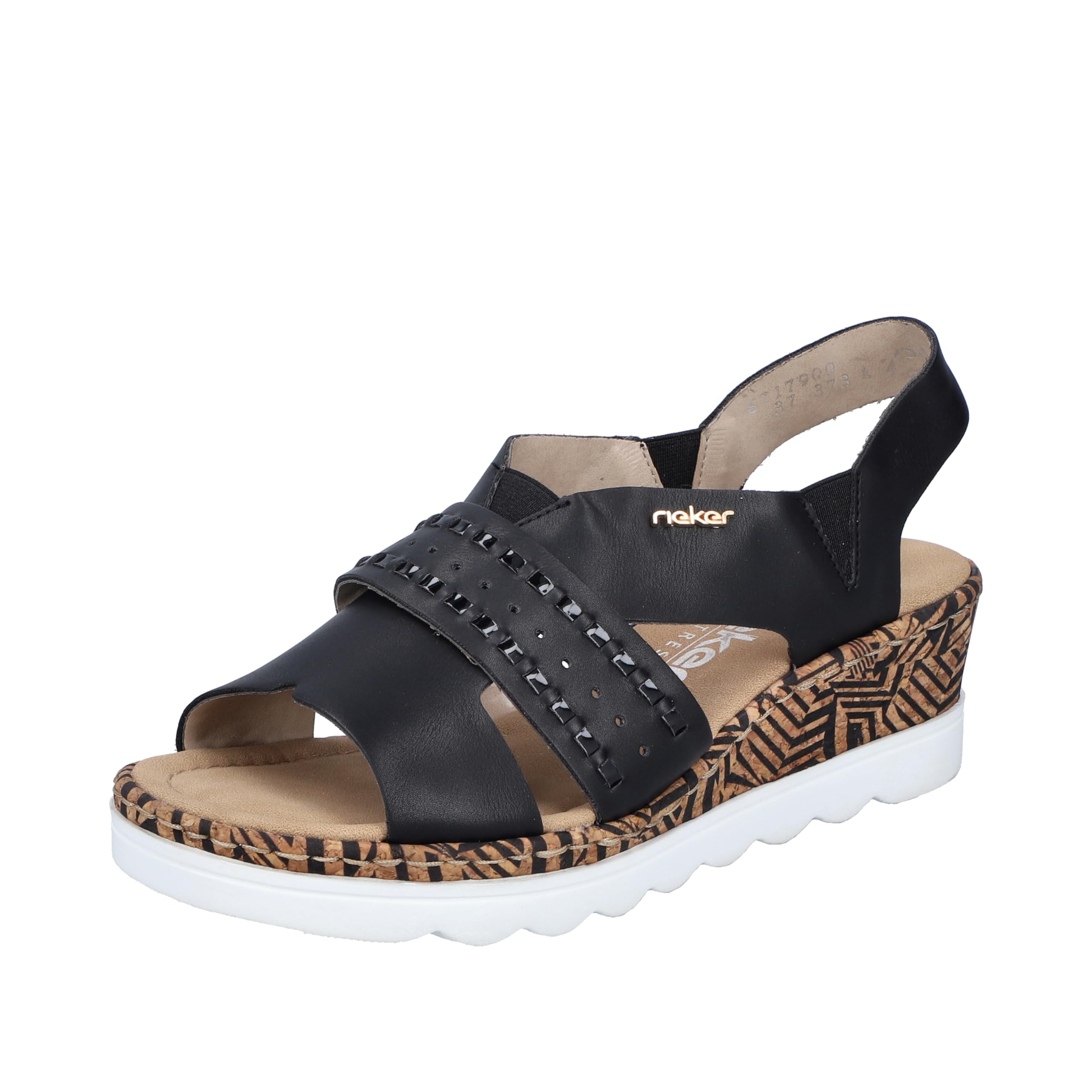 Rieker Women's 67179 sandals, black, 7.5 UK