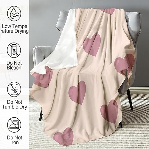 Miniatura 4 de Manta de forro polar para mujeres, hombres y niños, súper suave, regalo (60 x 80 pulgadas), manta con estampado de amor, cómoda, cálida, acogedora,