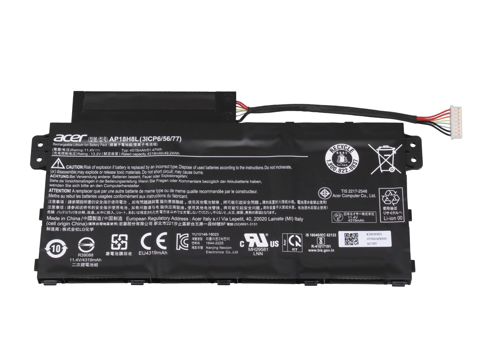 Batterie AP18H8L Originale Acer : Solution pour Panne de Charge Spin 3 - 4