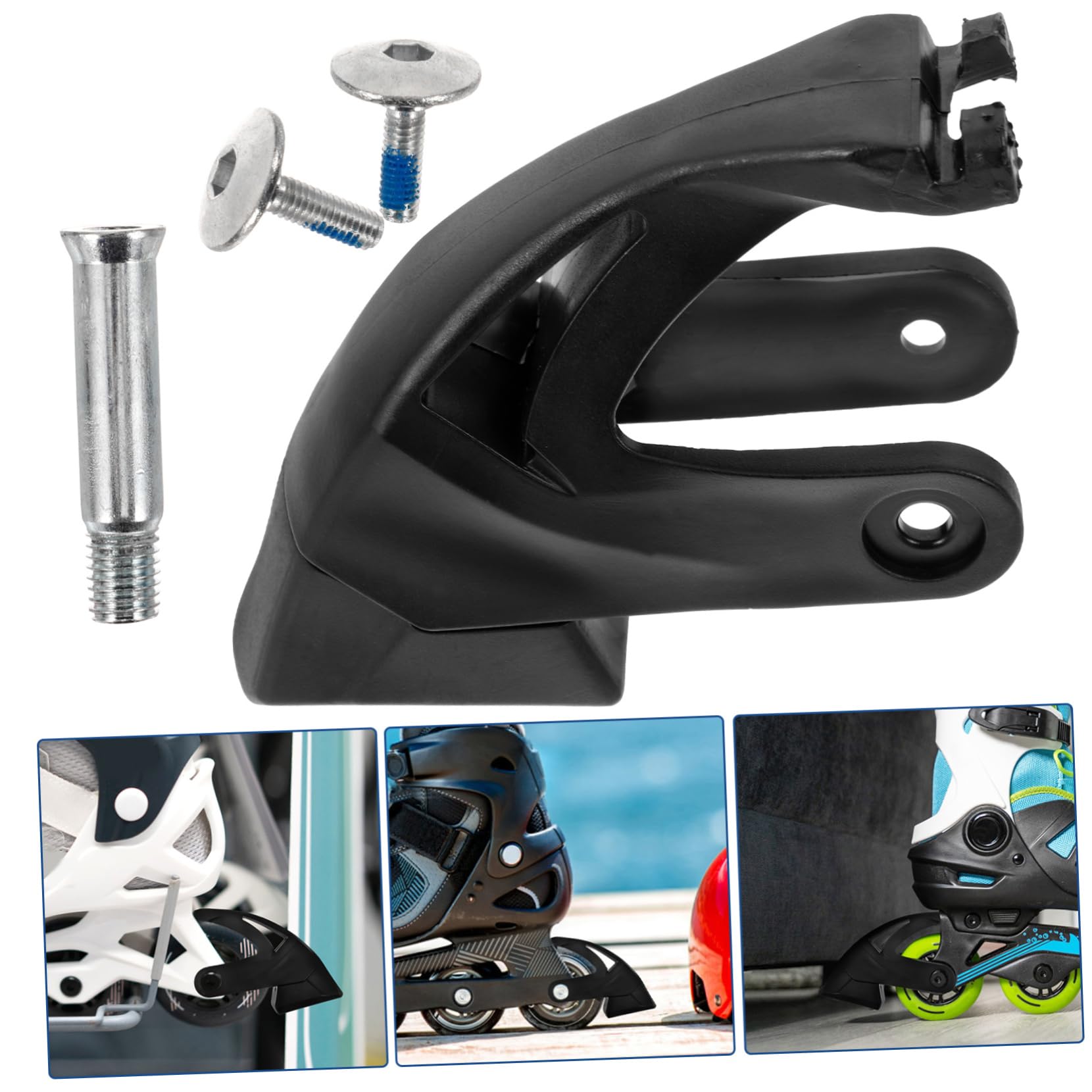 KOMBIUDA Universeller Bremsstopper Für Rollschuhe Robuste Und Langlebige Bremse Installieren Geeignet Für Inline-Skates Und Freizeitrollschuhe Sorgt Für Sichere Bremsung