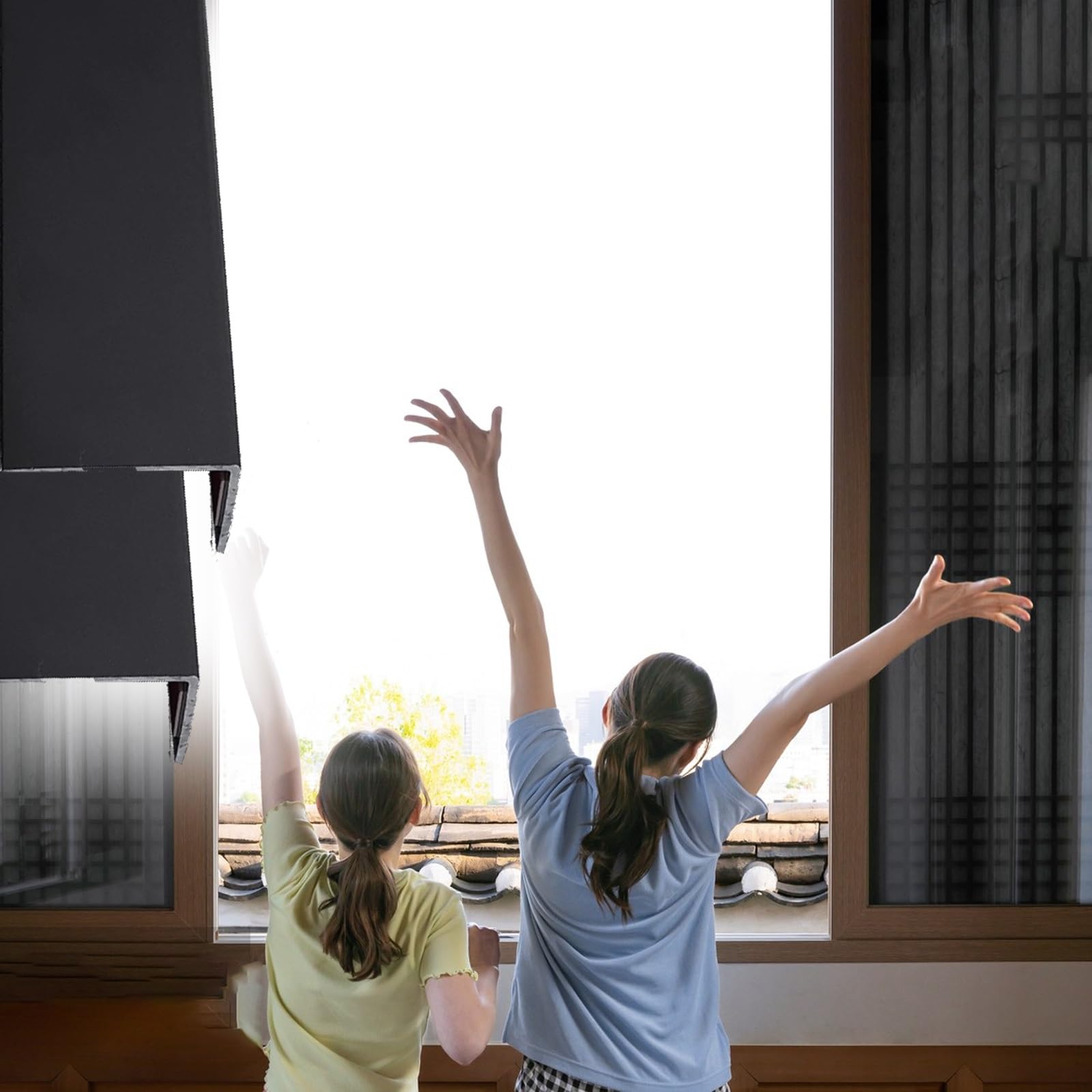Light Blocking Strips For Day Sleepers/Kid, 180 140 150 120 100 90 80 60 50 Cm Side Tracks Light Blocker For Blackout Strips On Both Sides Of The Blinds/RV Shades(Black 2pc,120cm/47.2inch)